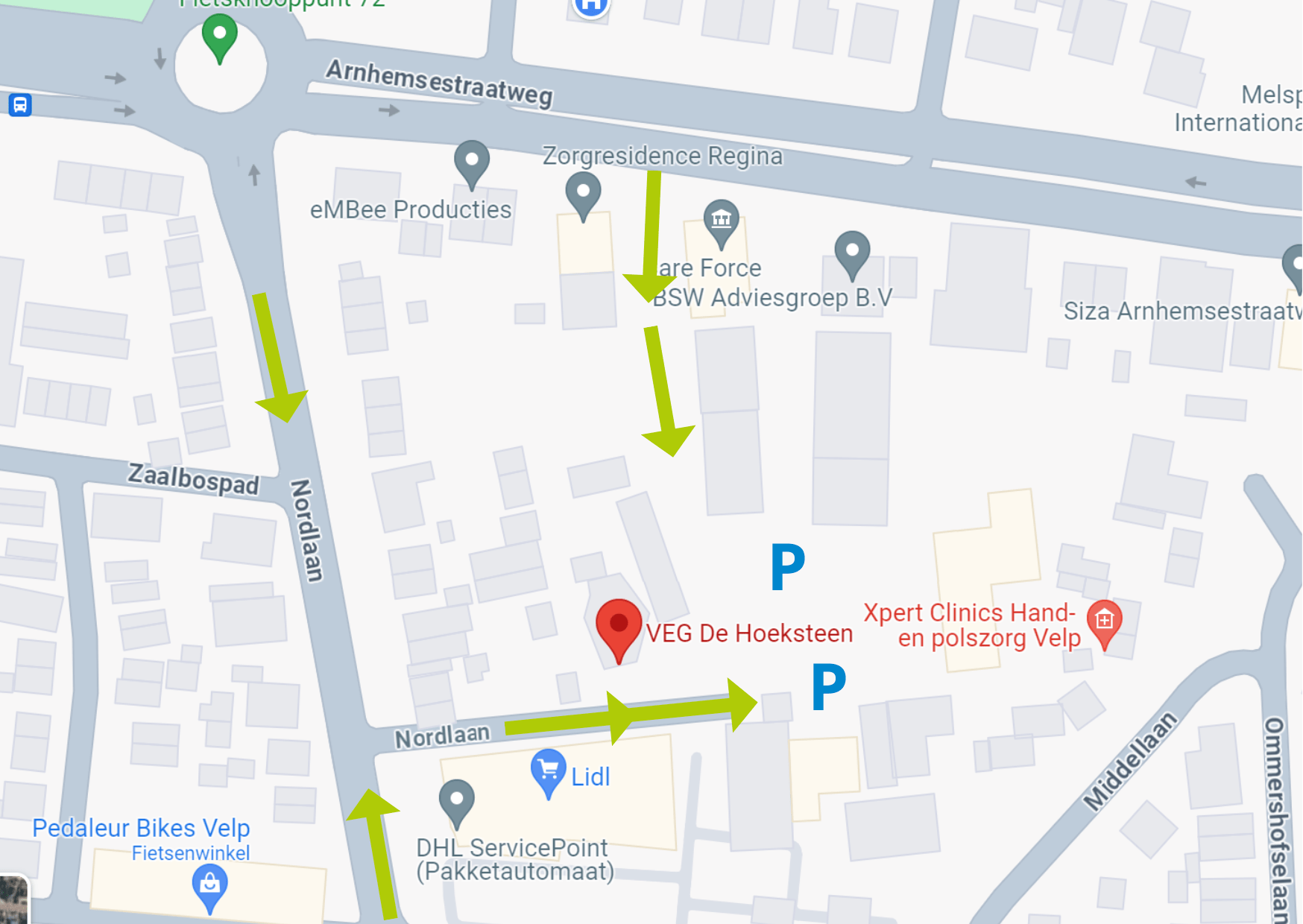 VEG-De Hoeksteen op Google Maps